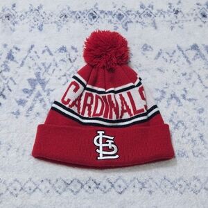 Cardinals Red Knit Pom-Pom Beanie